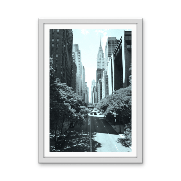 Look Down City Lane - Black and White Vintage Stretched Canvas or Fine Art Print - I Heart Wall Art - Poster Print, Canvas Print or Framed Art Print