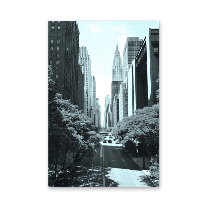 Look Down City Lane - Black and White Vintage Stretched Canvas or Fine Art Print - I Heart Wall Art - Poster Print, Canvas Print or Framed Art Print