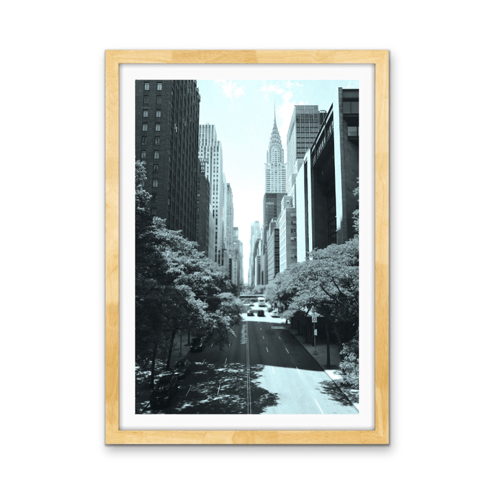 Look Down City Lane - Black and White Vintage Stretched Canvas or Fine Art Print - I Heart Wall Art - Poster Print, Canvas Print or Framed Art Print