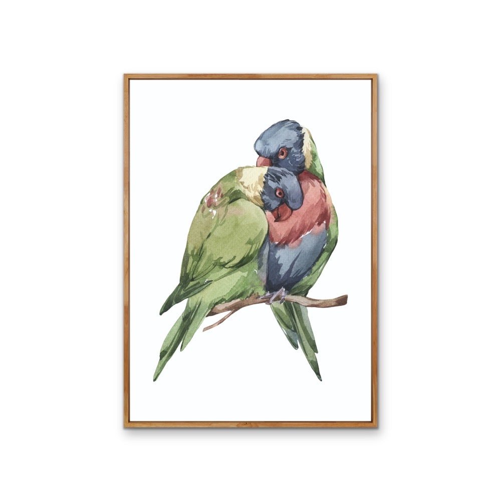 Lorikeets Nursery Sketch - Australian Native Animal Stretched Canvas or Wall Art Print - I Heart Wall Art - Poster Print, Canvas Print or Framed Art Print
