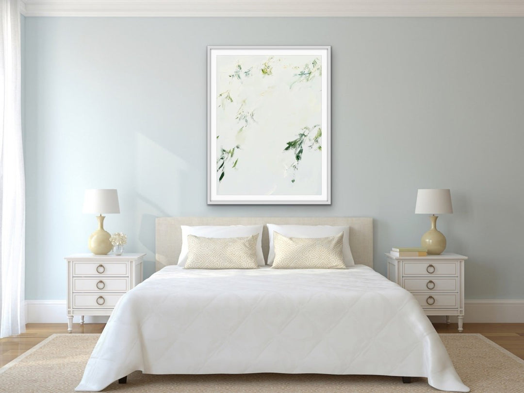 Lost Leaves - Abstract Green Leaf, Stretched Canvas or Wall Art Print - I Heart Wall Art - Poster Print, Canvas Print or Framed Art Print