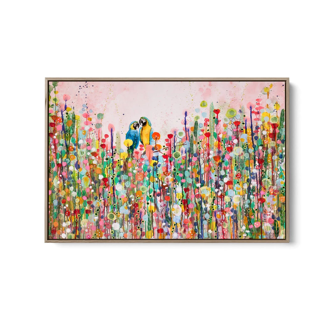 Love Feathers by Sylvie Demers - Stretched Canvas Print or Framed Fine Art Print - Artwork I Heart Wall Art Australia 