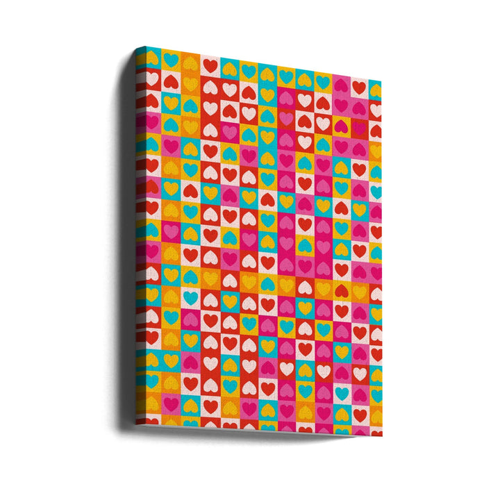 Love in Patterns - Stretched Canvas, Poster or Fine Art Print I Heart Wall Art