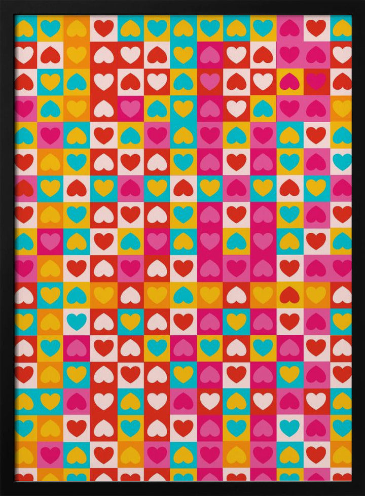Love in Patterns - Stretched Canvas, Poster or Fine Art Print I Heart Wall Art