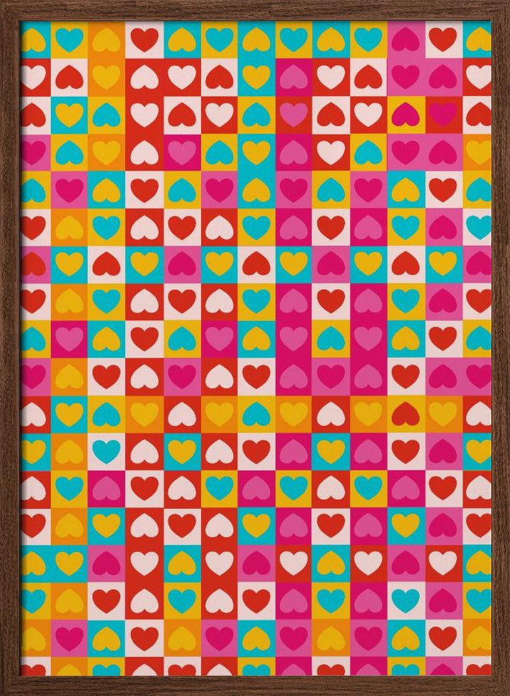 Love in Patterns - Stretched Canvas, Poster or Fine Art Print I Heart Wall Art