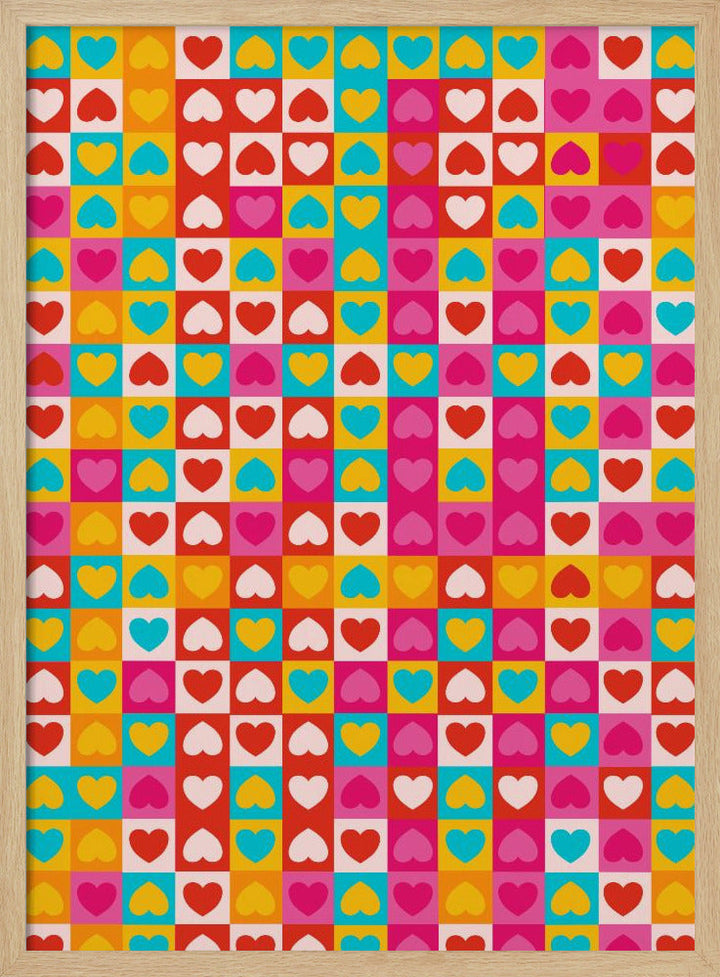 Love in Patterns - Stretched Canvas, Poster or Fine Art Print I Heart Wall Art