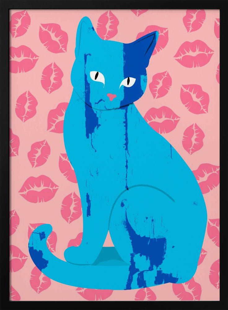 Love Meow Ment - Stretched Canvas, Poster or Fine Art Print - I Heart Wall Art - Poster Print, Canvas Print or Framed Art Print