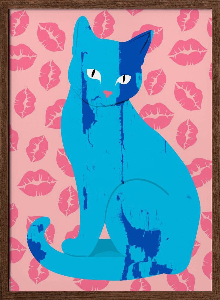 Love Meow Ment - Stretched Canvas, Poster or Fine Art Print - I Heart Wall Art - Poster Print, Canvas Print or Framed Art Print