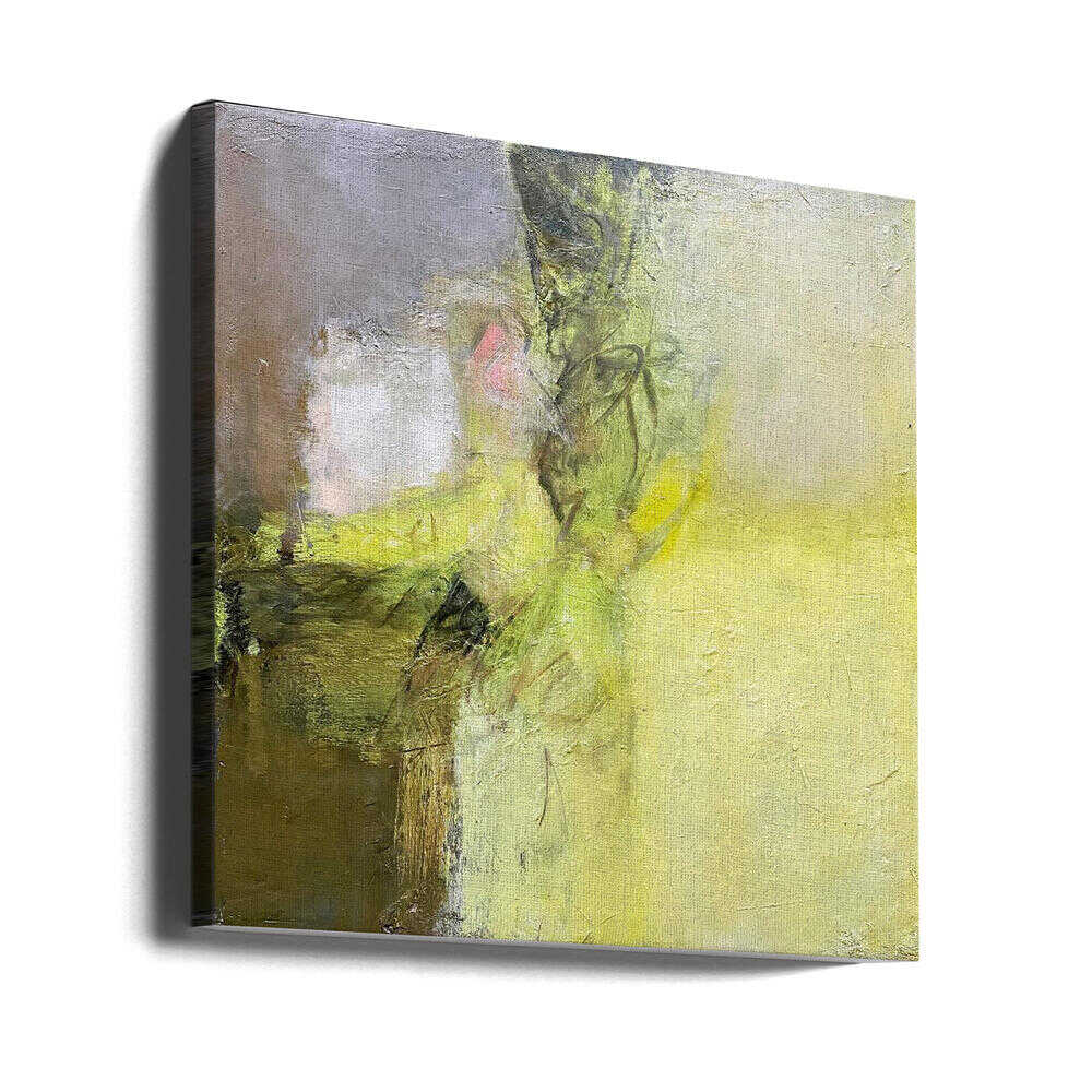 Luminous Green Yellow - Square Stretched Canvas Poster or Fine Art Print