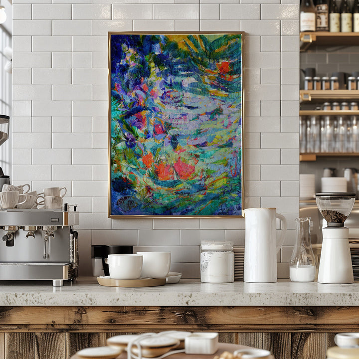 Luminous Petal Cascade - Stretched Canvas, Poster or Fine Art Print I Heart Wall Art