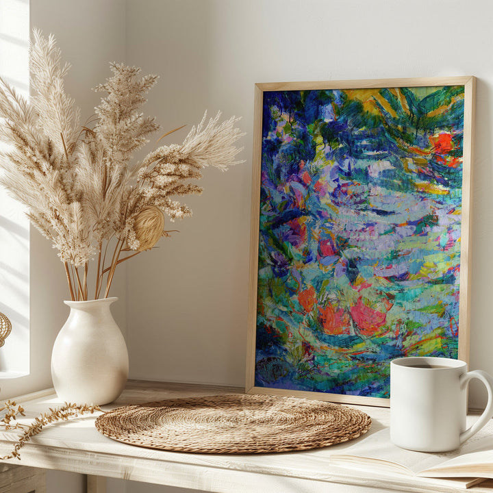 Luminous Petal Cascade - Stretched Canvas, Poster or Fine Art Print I Heart Wall Art