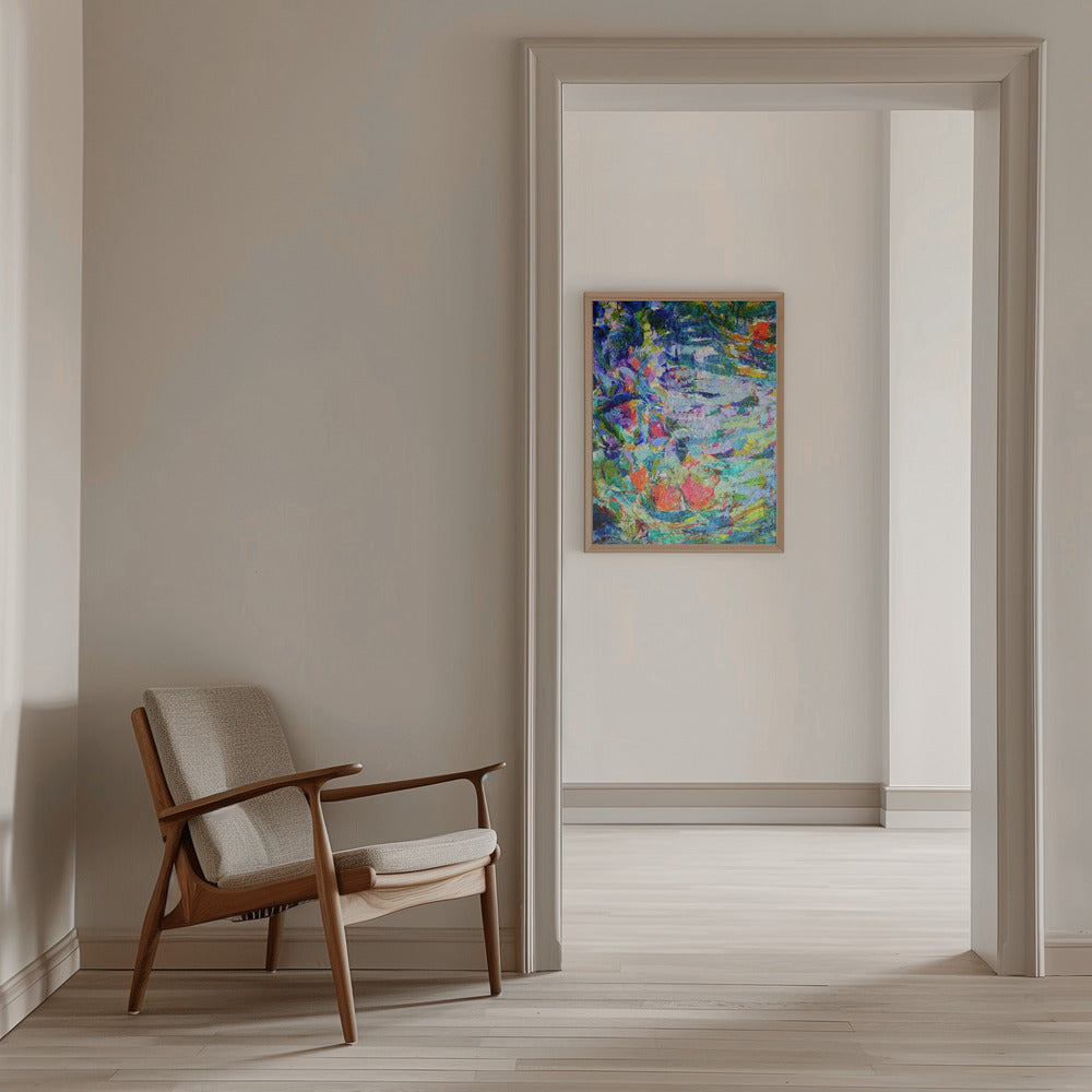 Luminous Petal Cascade - Stretched Canvas, Poster or Fine Art Print I Heart Wall Art