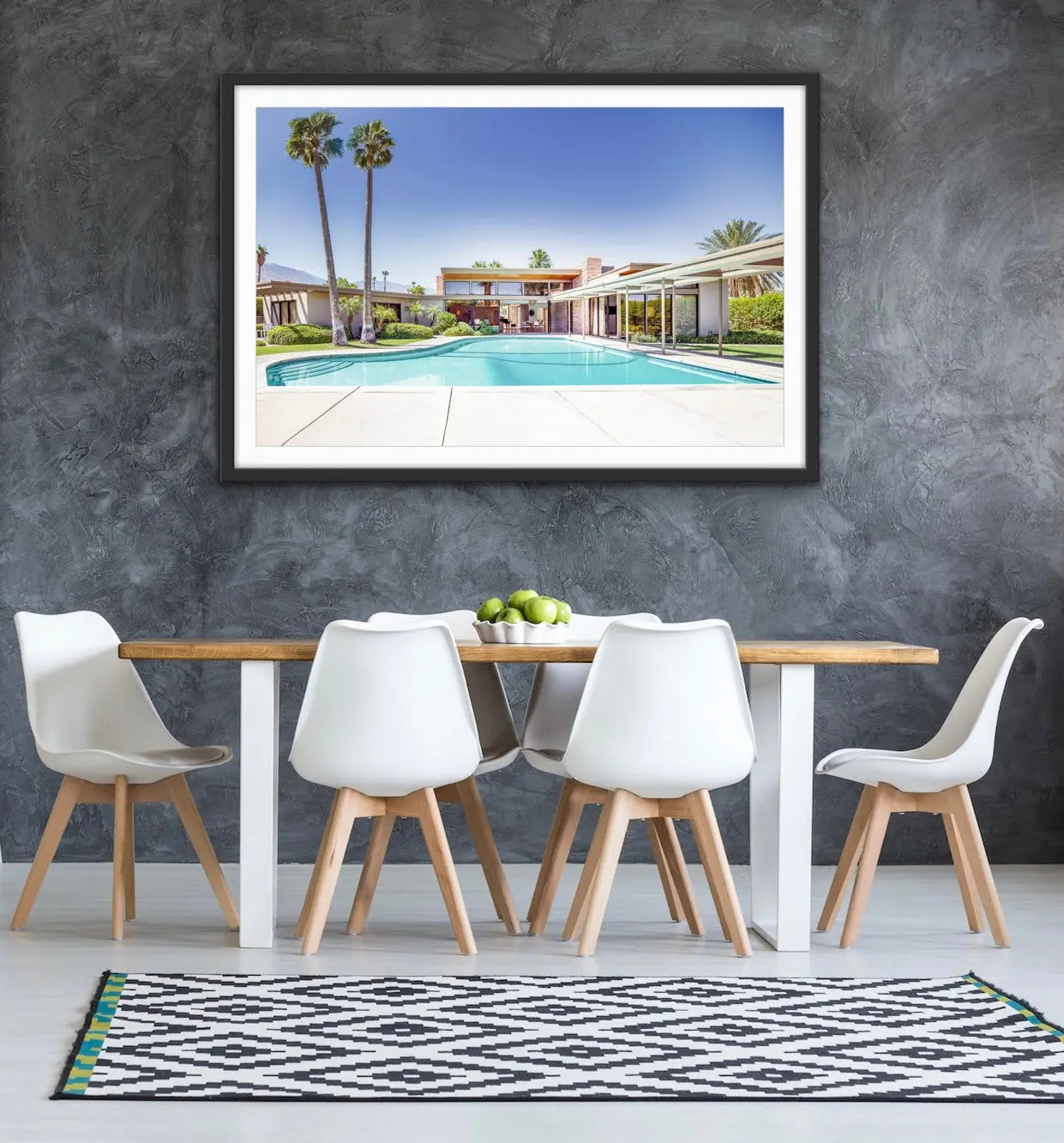 Lunch At Sinatra's House In Light Tones - Photographic Print in Mid Century Style - I Heart Wall Art
