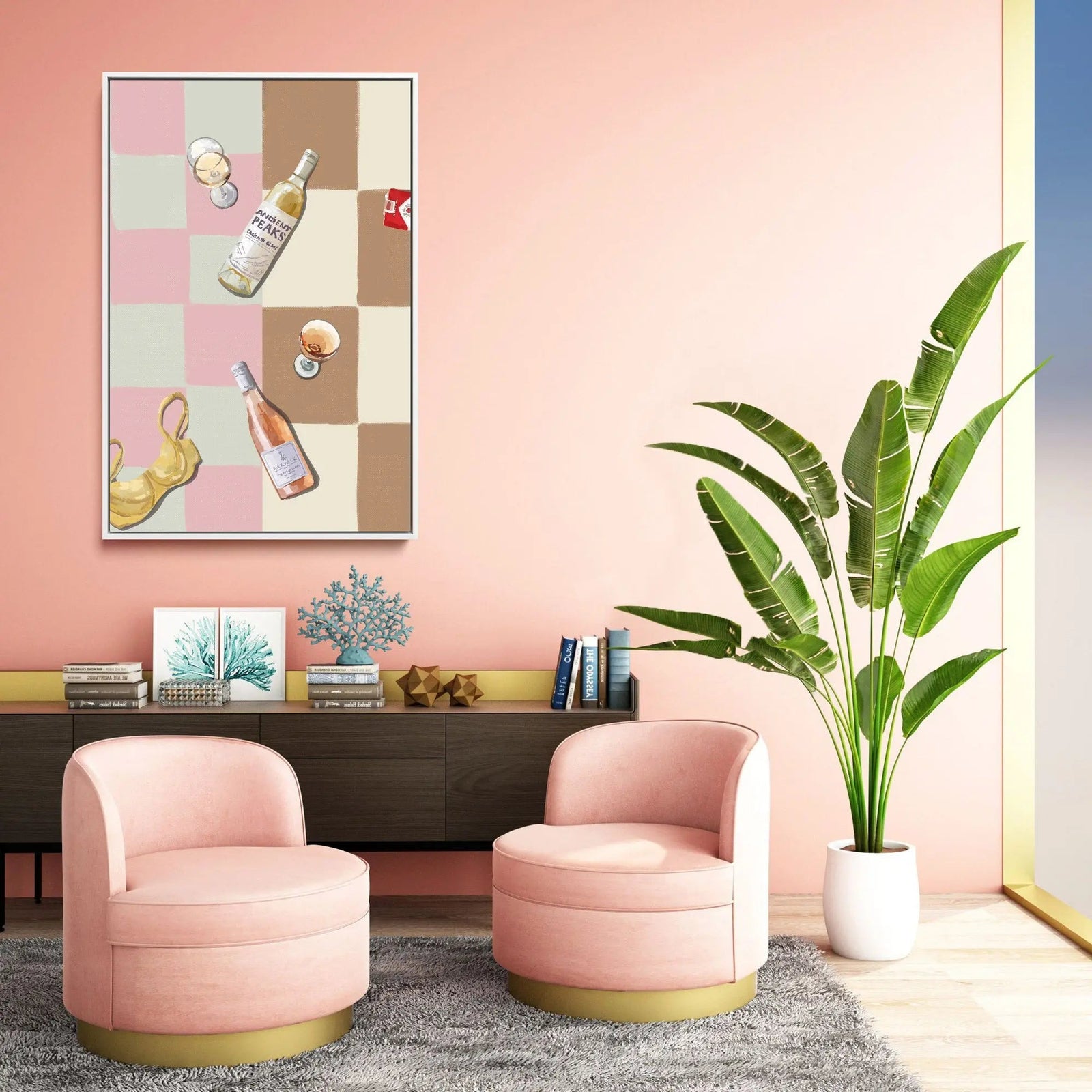 Lunch Date - Contemporary Still Life Art - Stretched Canvas Print or Framed Fine Art Print - Artwork I Heart Wall Art Australia 
