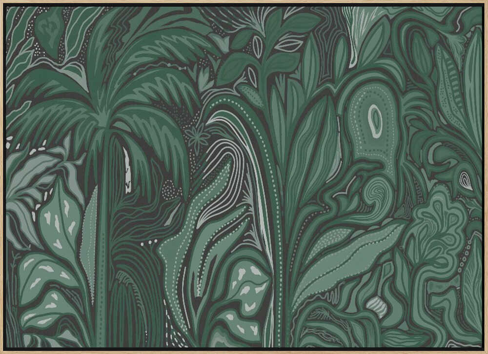 Lush Green Jungle - Stretched Canvas, Poster or Fine Art Print - I Heart Wall Art - Poster Print, Canvas Print or Framed Art Print