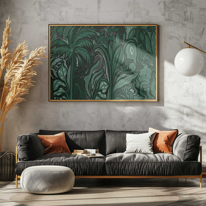 Lush Green Jungle - Stretched Canvas, Poster or Fine Art Print - I Heart Wall Art - Poster Print, Canvas Print or Framed Art Print