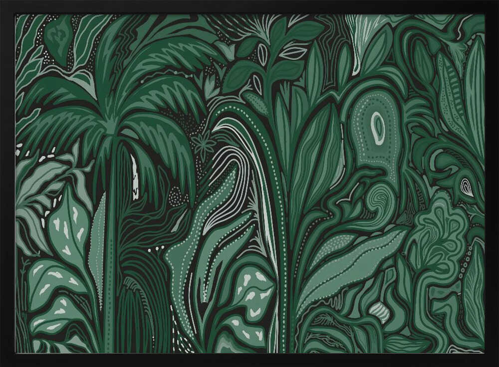 Lush Green Jungle - Stretched Canvas, Poster or Fine Art Print - I Heart Wall Art - Poster Print, Canvas Print or Framed Art Print