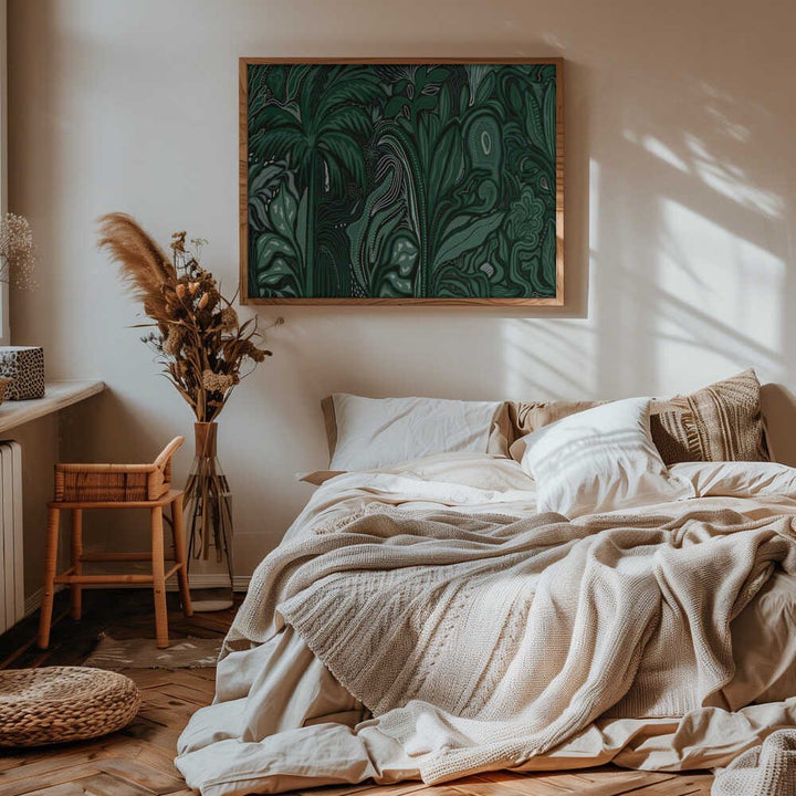 Lush Green Jungle - Stretched Canvas, Poster or Fine Art Print - I Heart Wall Art - Poster Print, Canvas Print or Framed Art Print