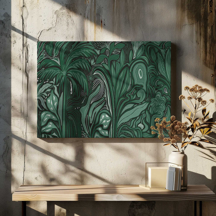Lush Green Jungle - Stretched Canvas, Poster or Fine Art Print - I Heart Wall Art - Poster Print, Canvas Print or Framed Art Print