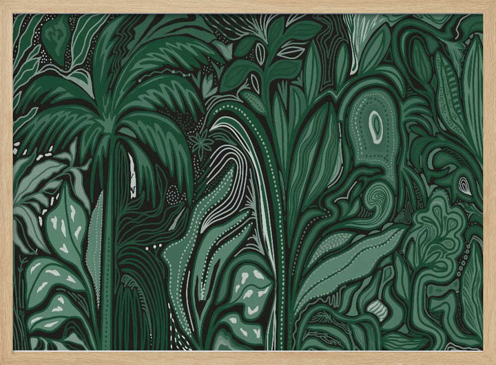 Lush Green Jungle - Stretched Canvas, Poster or Fine Art Print - I Heart Wall Art - Poster Print, Canvas Print or Framed Art Print