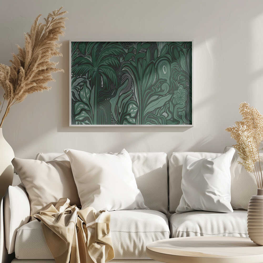 Lush Green Jungle - Stretched Canvas, Poster or Fine Art Print - I Heart Wall Art - Poster Print, Canvas Print or Framed Art Print