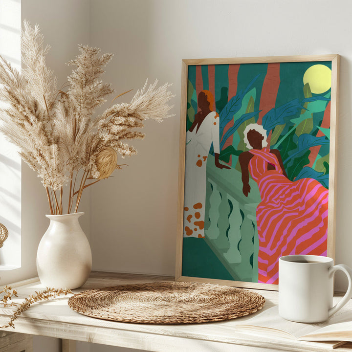 Lush Nights &amp; Flowing Dresses - Stretched Canvas, Poster or Fine Art Print I Heart Wall Art
