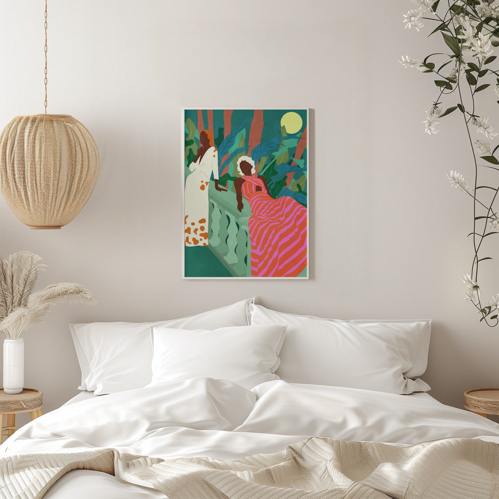 Lush Nights &amp; Flowing Dresses - Stretched Canvas, Poster or Fine Art Print I Heart Wall Art