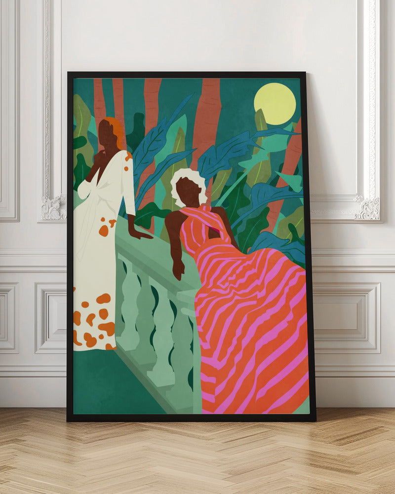 Lush Nights &amp; Flowing Dresses - Stretched Canvas, Poster or Fine Art Print I Heart Wall Art
