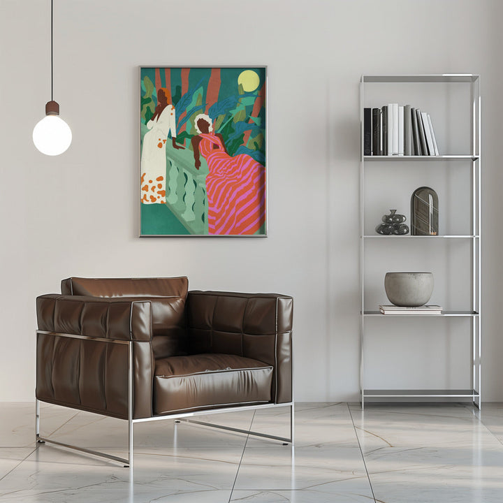 Lush Nights &amp; Flowing Dresses - Stretched Canvas, Poster or Fine Art Print I Heart Wall Art