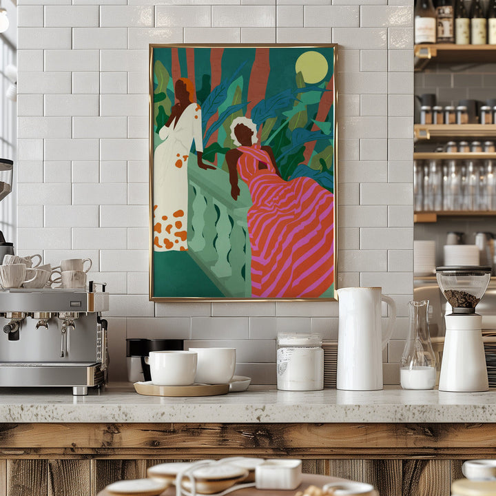 Lush Nights &amp; Flowing Dresses - Stretched Canvas, Poster or Fine Art Print I Heart Wall Art