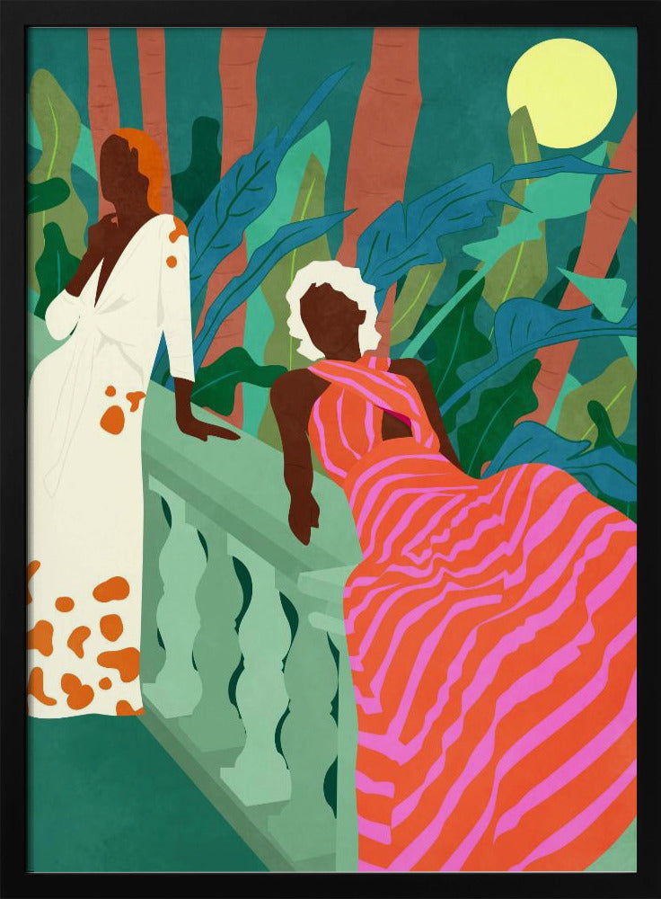 Lush Nights &amp; Flowing Dresses - Stretched Canvas, Poster or Fine Art Print I Heart Wall Art
