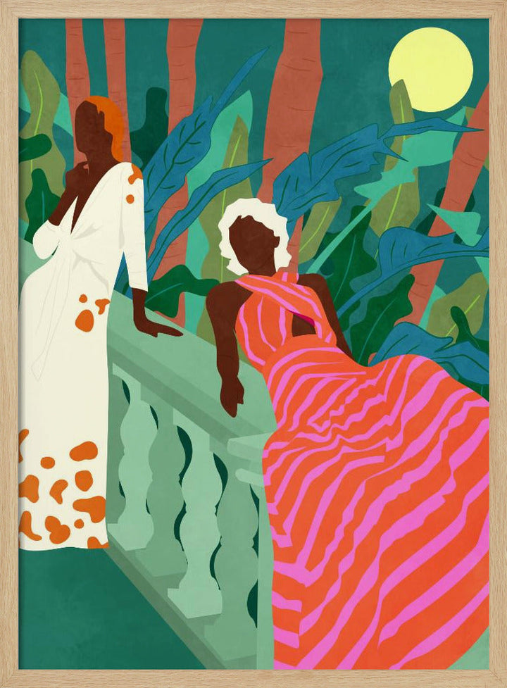 Lush Nights &amp; Flowing Dresses - Stretched Canvas, Poster or Fine Art Print I Heart Wall Art
