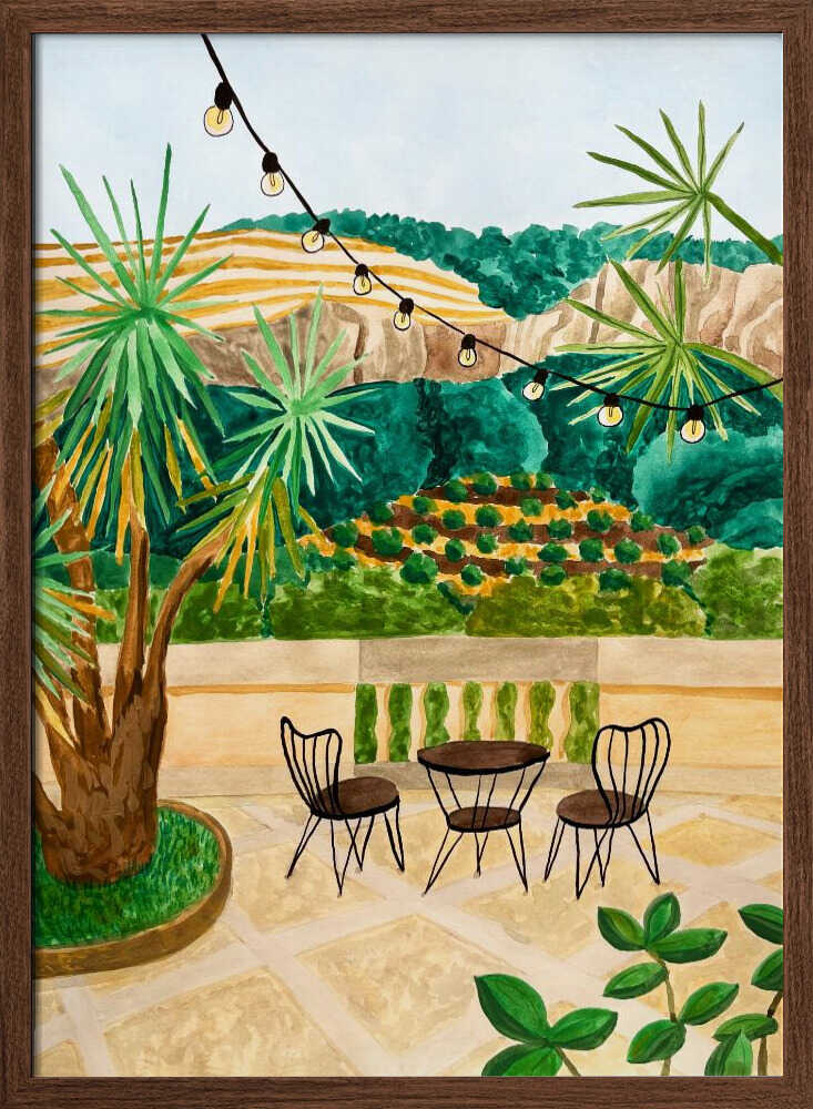 Lush Patio View - Stretched Canvas, Poster or Fine Art Print - I Heart Wall Art - Poster Print, Canvas Print or Framed Art Print
