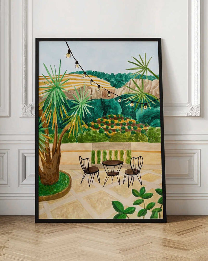 Lush Patio View - Stretched Canvas, Poster or Fine Art Print - I Heart Wall Art - Poster Print, Canvas Print or Framed Art Print