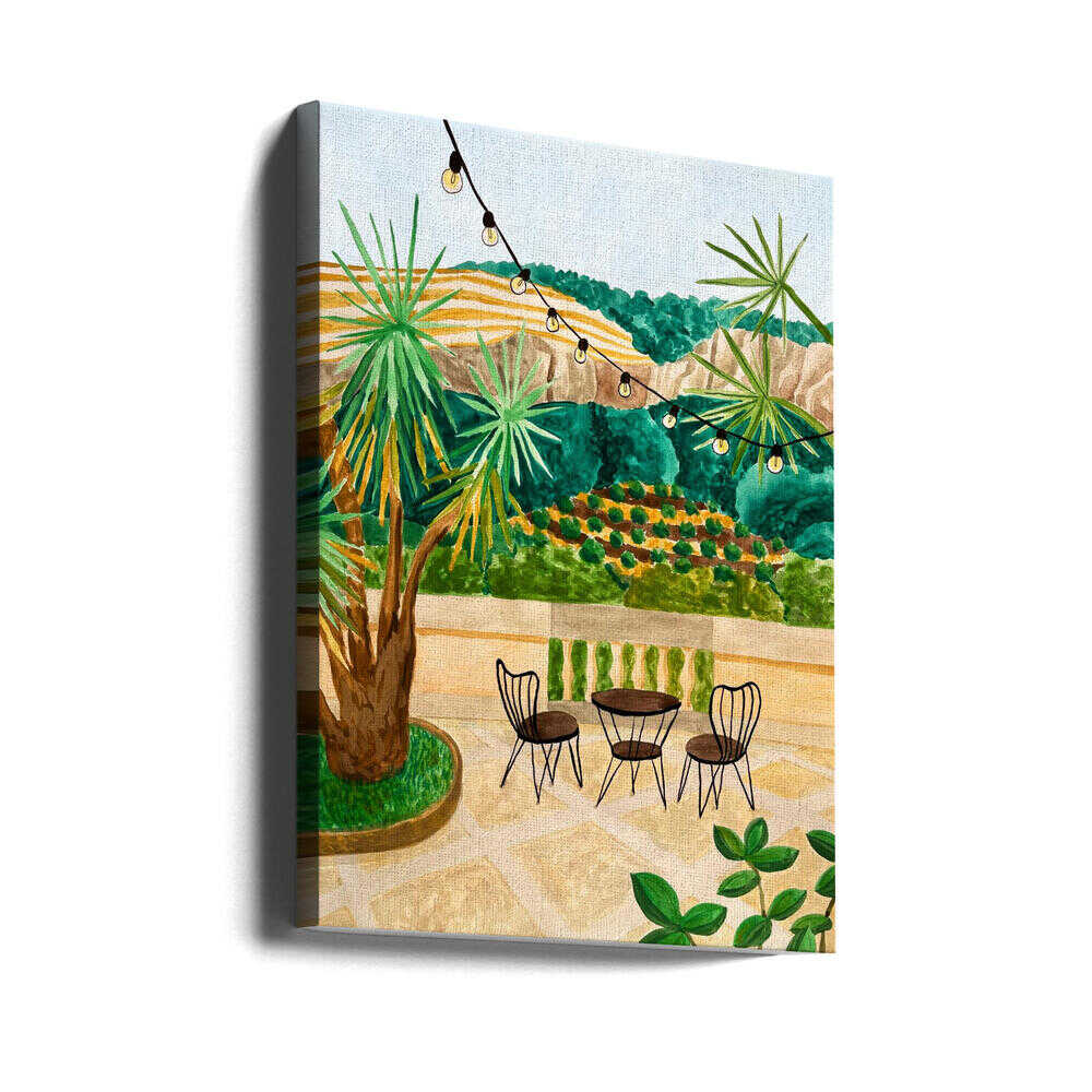Lush Patio View - Stretched Canvas, Poster or Fine Art Print - I Heart Wall Art - Poster Print, Canvas Print or Framed Art Print