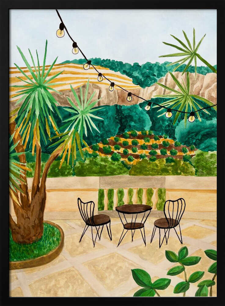 Lush Patio View - Stretched Canvas, Poster or Fine Art Print - I Heart Wall Art - Poster Print, Canvas Print or Framed Art Print