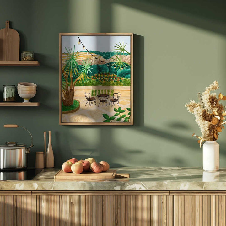 Lush Patio View - Stretched Canvas, Poster or Fine Art Print - I Heart Wall Art - Poster Print, Canvas Print or Framed Art Print