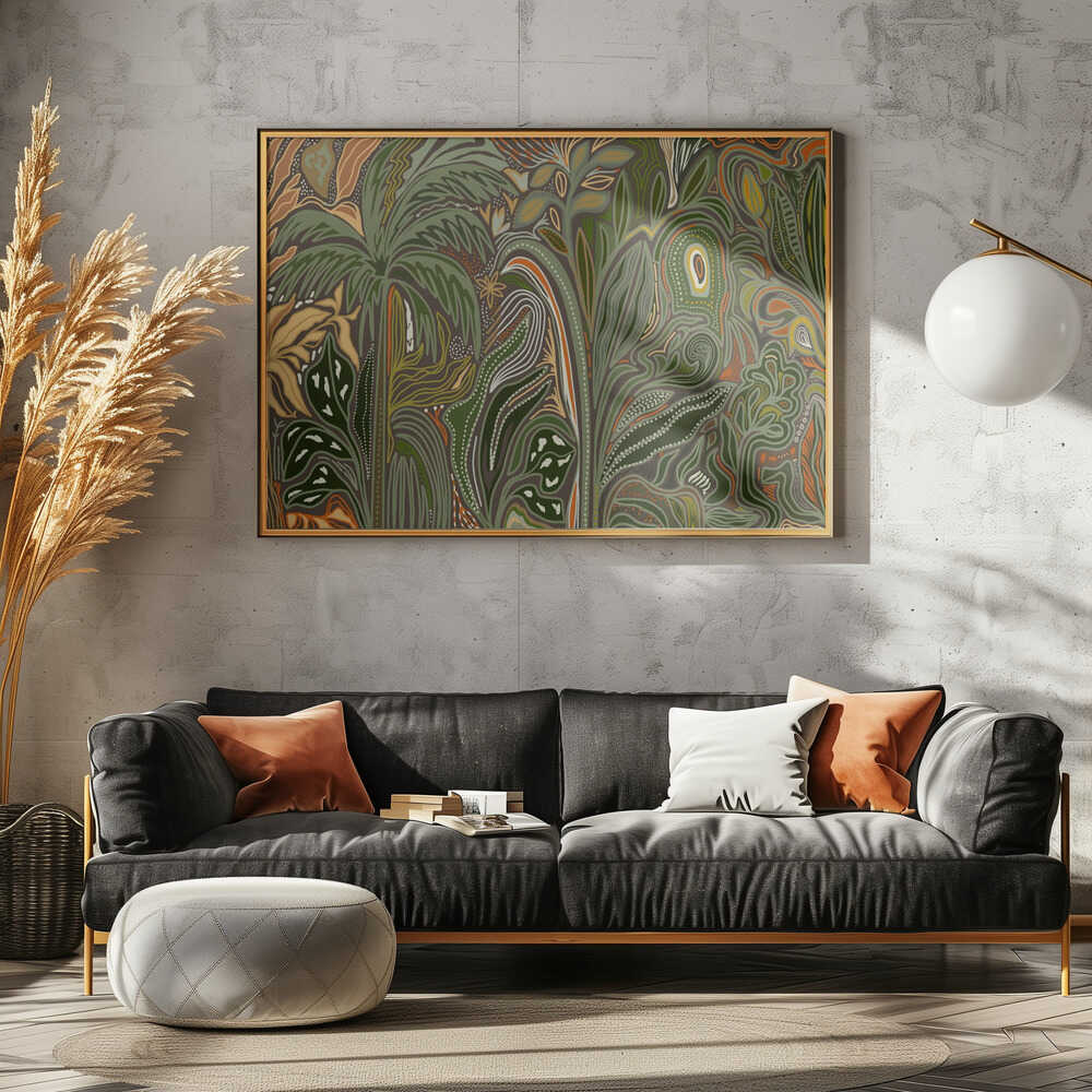 Lush Tropical Jungle - Stretched Canvas, Poster or Fine Art Print - I Heart Wall Art - Poster Print, Canvas Print or Framed Art Print