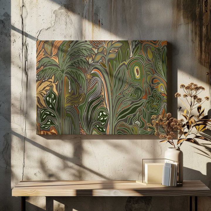 Lush Tropical Jungle - Stretched Canvas, Poster or Fine Art Print - I Heart Wall Art - Poster Print, Canvas Print or Framed Art Print