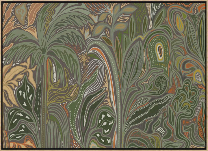 Lush Tropical Jungle - Stretched Canvas, Poster or Fine Art Print - I Heart Wall Art - Poster Print, Canvas Print or Framed Art Print