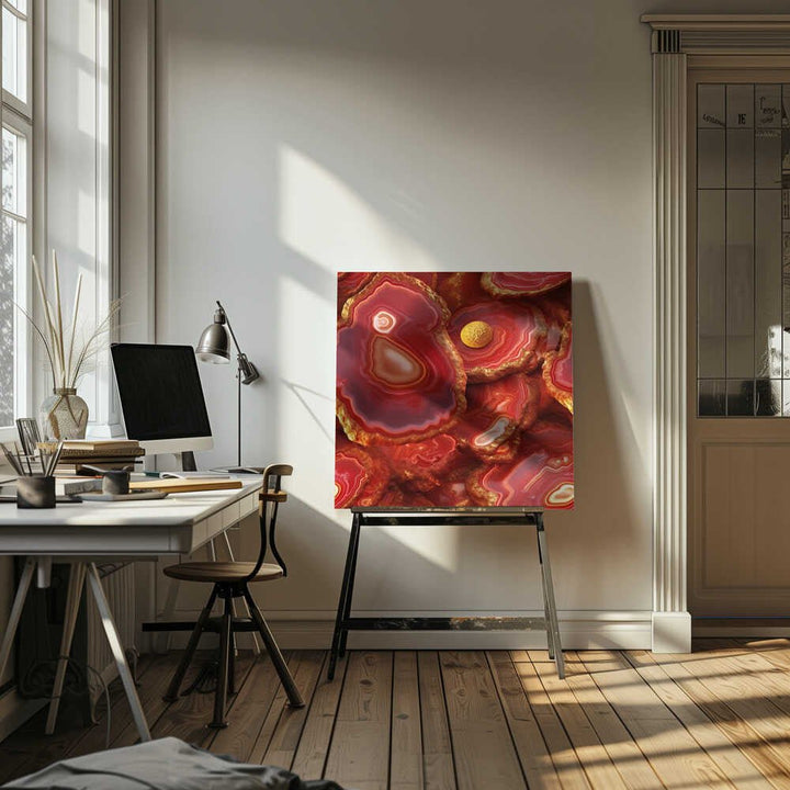 Luxe Agate and Gold - Square Stretched Canvas, Poster or Fine Art Print - I Heart Wall Art - Poster Print, Canvas Print or Framed Art Print