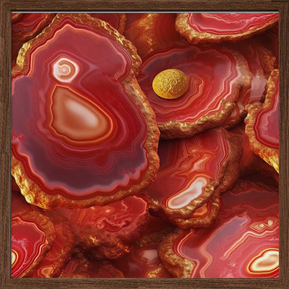 Luxe Agate and Gold - Square Stretched Canvas, Poster or Fine Art Print - I Heart Wall Art - Poster Print, Canvas Print or Framed Art Print
