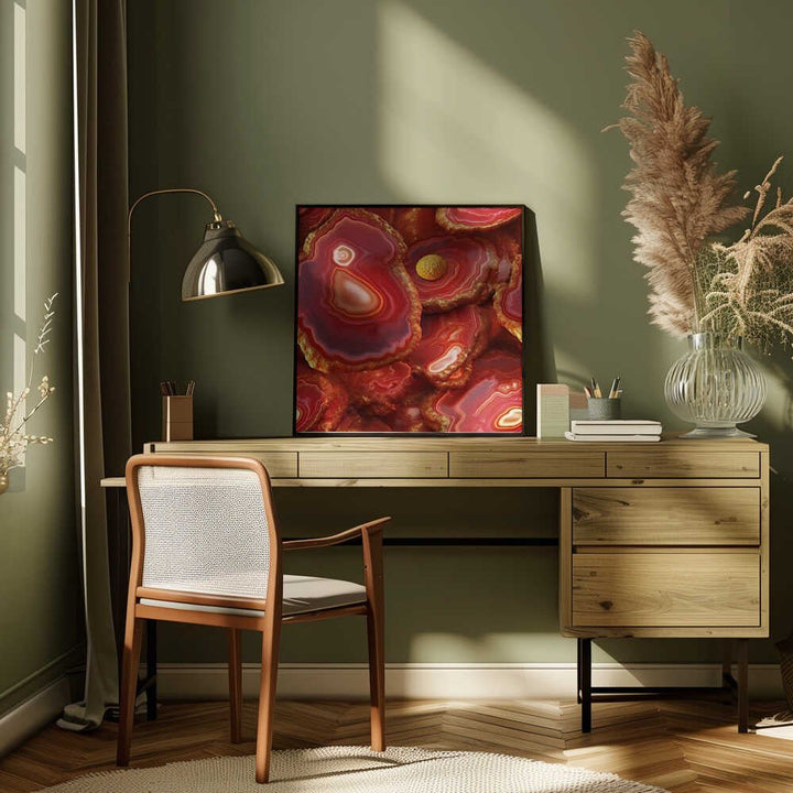 Luxe Agate and Gold - Square Stretched Canvas, Poster or Fine Art Print - I Heart Wall Art - Poster Print, Canvas Print or Framed Art Print