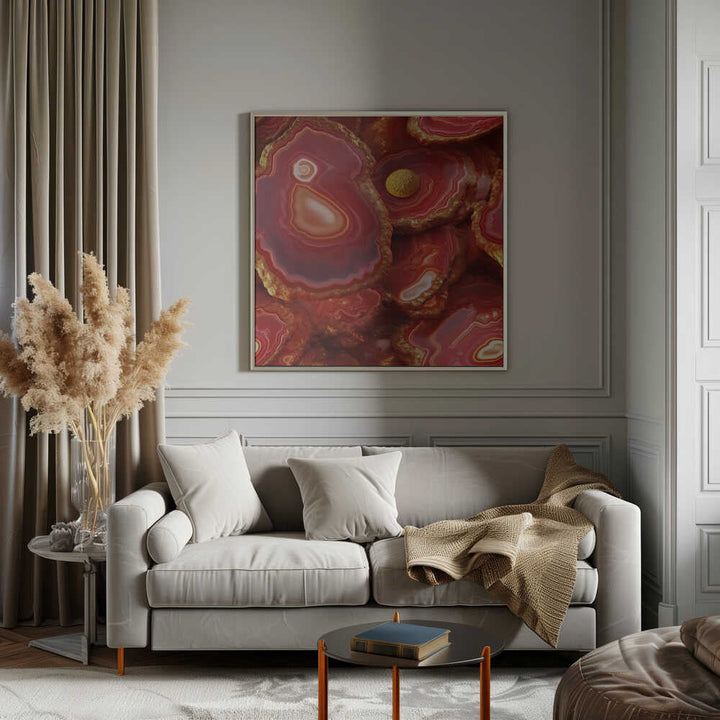 Luxe Agate and Gold - Square Stretched Canvas, Poster or Fine Art Print - I Heart Wall Art - Poster Print, Canvas Print or Framed Art Print