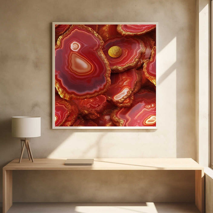Luxe Agate and Gold - Square Stretched Canvas, Poster or Fine Art Print - I Heart Wall Art - Poster Print, Canvas Print or Framed Art Print