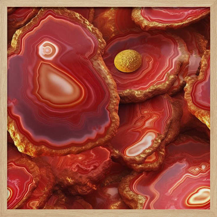 Luxe Agate and Gold - Square Stretched Canvas, Poster or Fine Art Print - I Heart Wall Art - Poster Print, Canvas Print or Framed Art Print