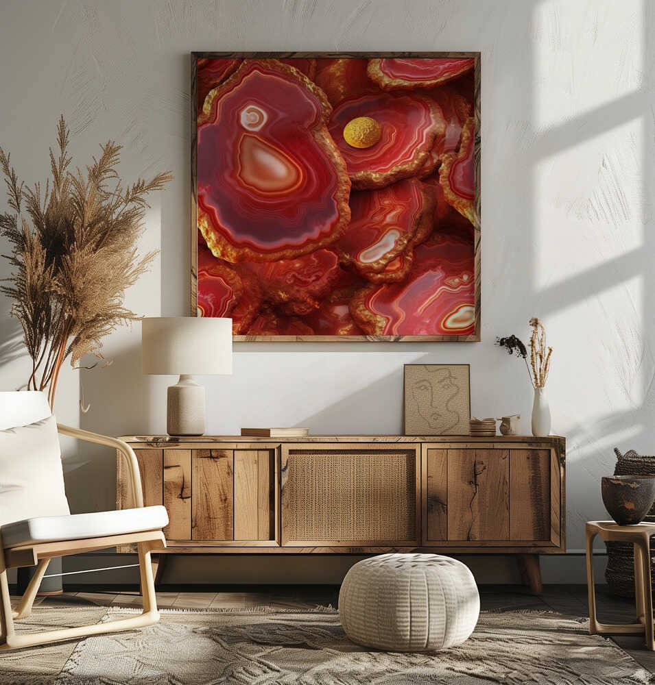 Luxe Agate and Gold - Square Stretched Canvas, Poster or Fine Art Print - I Heart Wall Art - Poster Print, Canvas Print or Framed Art Print
