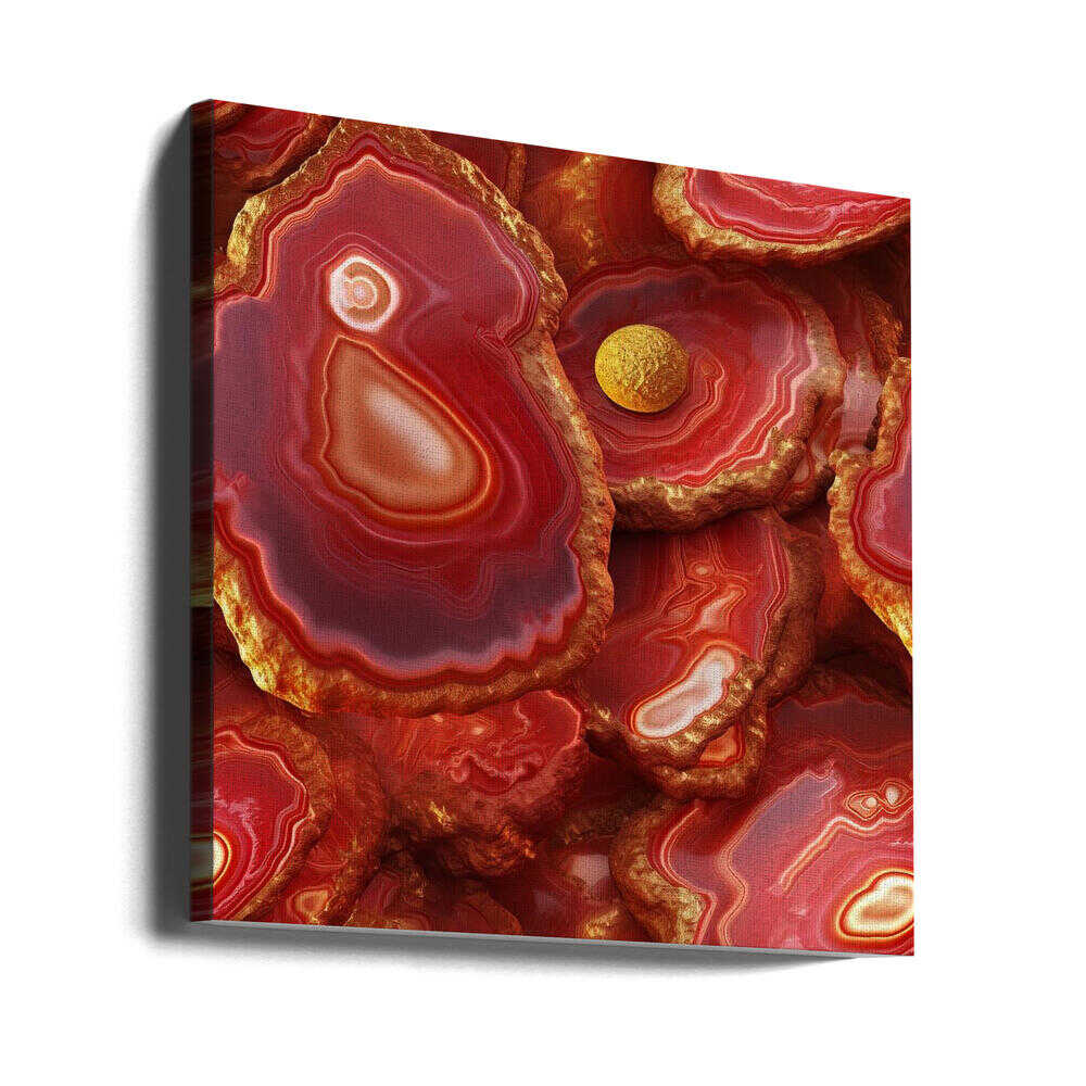 Luxe Agate and Gold - Square Stretched Canvas, Poster or Fine Art Print - I Heart Wall Art - Poster Print, Canvas Print or Framed Art Print
