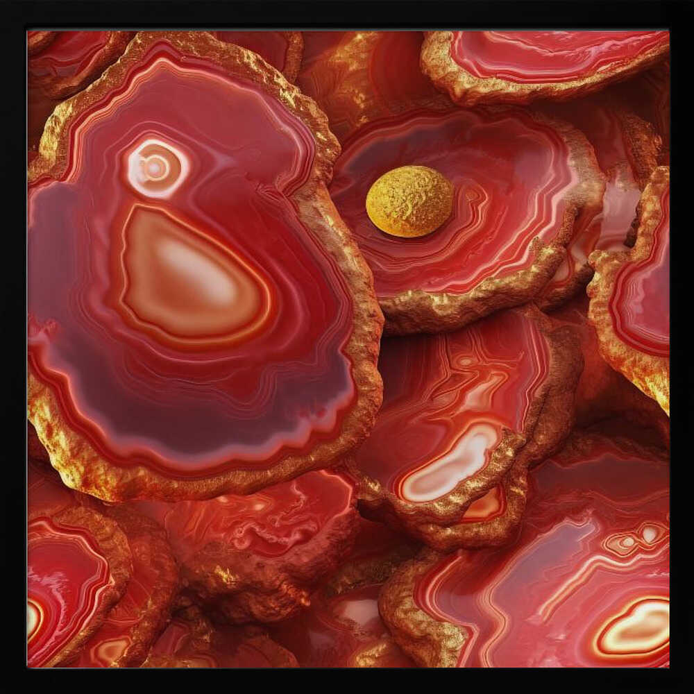 Luxe Agate and Gold - Square Stretched Canvas, Poster or Fine Art Print - I Heart Wall Art - Poster Print, Canvas Print or Framed Art Print
