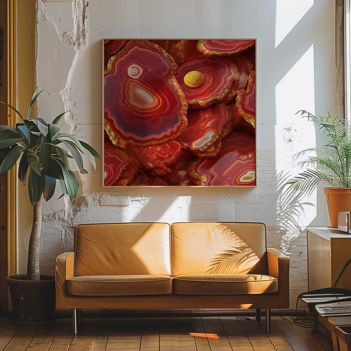 Luxe Agate and Gold - Square Stretched Canvas, Poster or Fine Art Print - I Heart Wall Art - Poster Print, Canvas Print or Framed Art Print